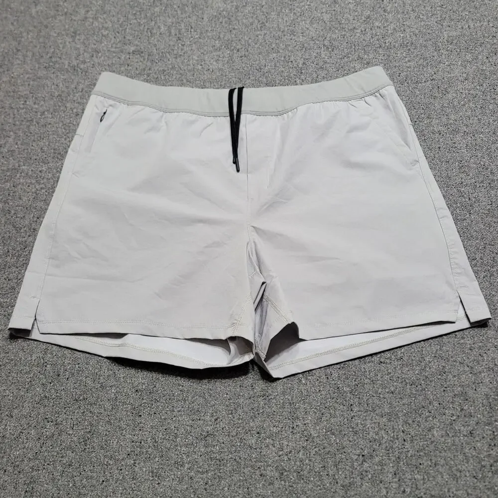 Public Rec Shorts Mens 40 Gray Flex Casual Performance Stretch Elastic Waist 5
